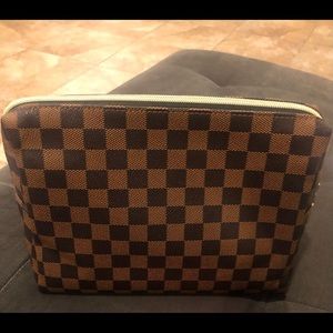 Checker cosmetic bag